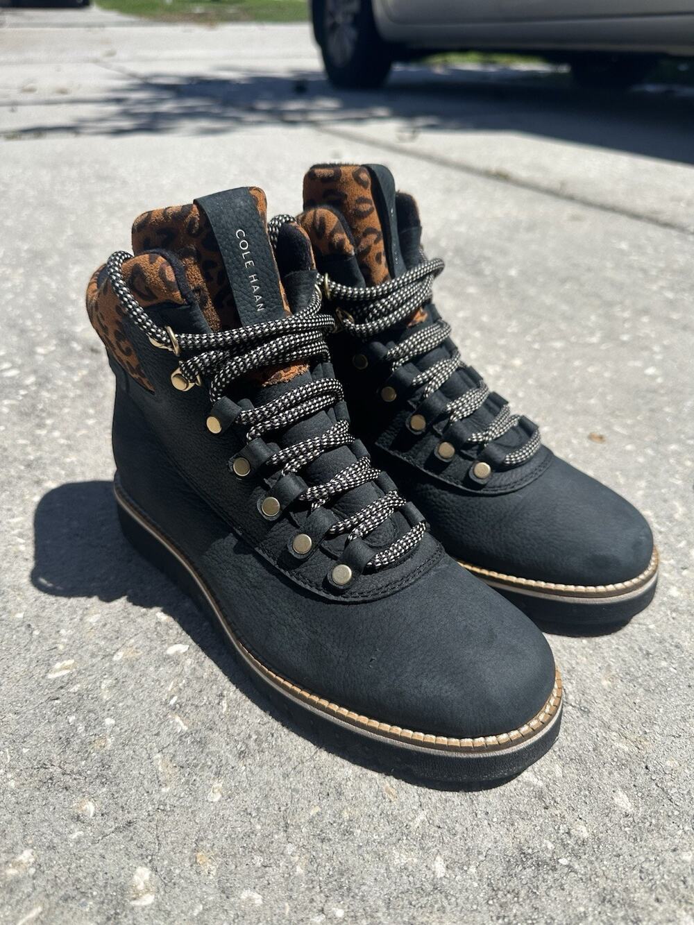 Cole Haan Women Zerogrand Explorer Hiking Boot Waterproof W24319 Black Size 7 B